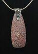 Pink Agatized Dinosaur Bone (Gembone) Pendant #54083-3